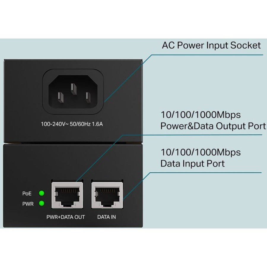 TP-Link TL-PoE170S - 802.3at/af/bt Gigabit PoE Injector TL-POE170S