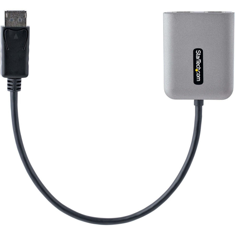 StarTech.com DP to Dual HDMI MST HUB, Dual HDMI 4K 60Hz, 2 Port DisplayPort Multi Monitor Adapter with 1ft/30cm Cable, DP 1.4 | DSC | HBR3 MST14DP122HD