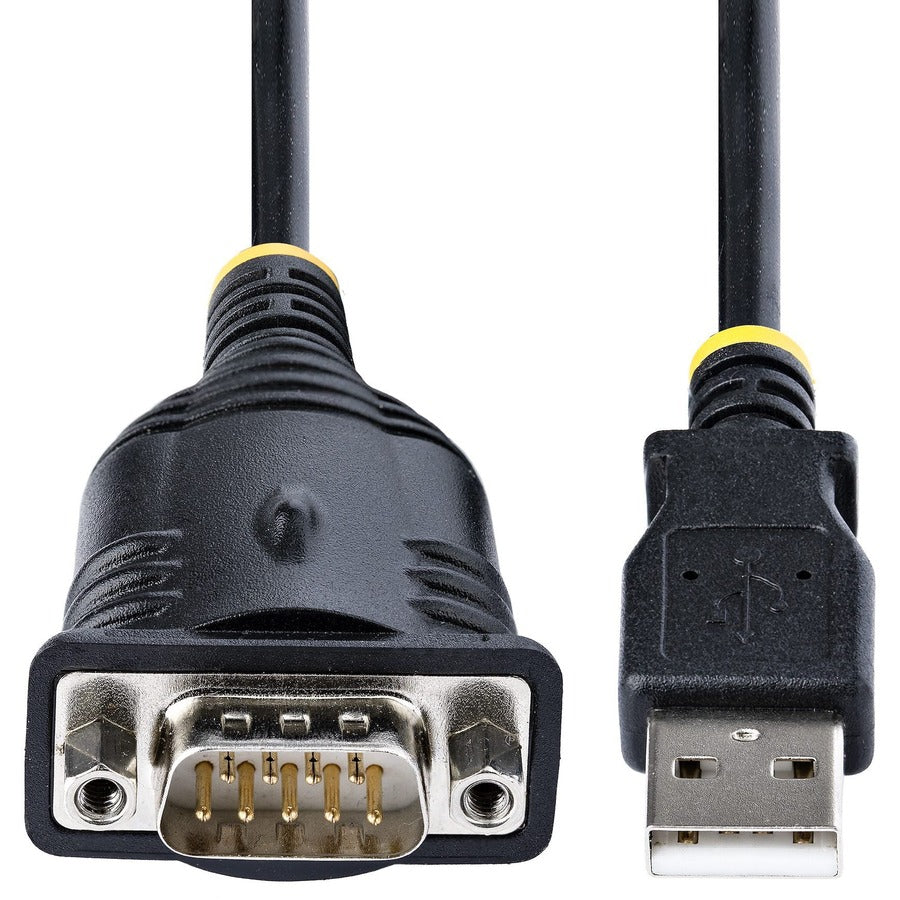 StarTech.com 3ft (1m) USB to Serial Cable, DB9 Male RS232 to USB Converter, USB to Serial Adapter, COM Port Adapter with Prolific IC 1P3FP-USB-SERIAL