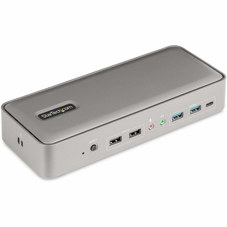 StarTech.com Dual-Laptop USB-C KVM Docking Station, Dual Monitor 4K 60Hz DisplayPort KVM Dock, 5x USB Hub, GbE, 90W/45W PD, Windows/Mac 129N-USBC-KVM-DOCK