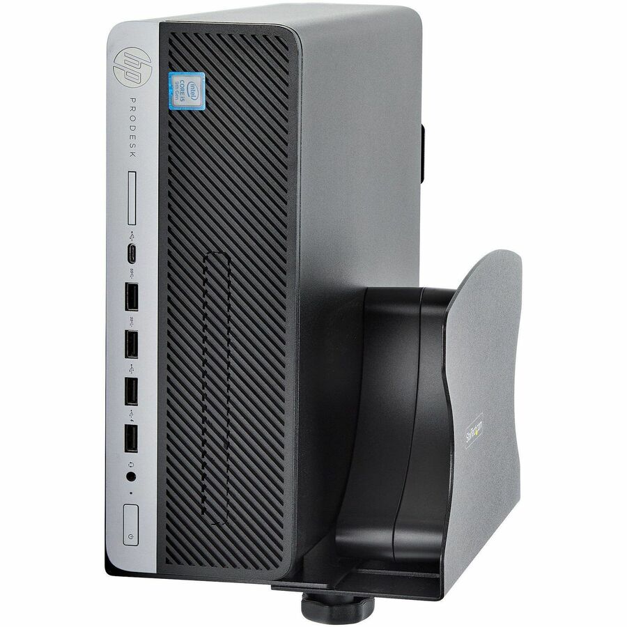 StarTech.com PC Wall Mount Bracket, For Desktop Computers Up To 40lb, Toolless Width Adjustment 1.9-7.8in (50-200mm), CPU Tower/Case Shelf 2NS-CPU-WALL-MOUNT
