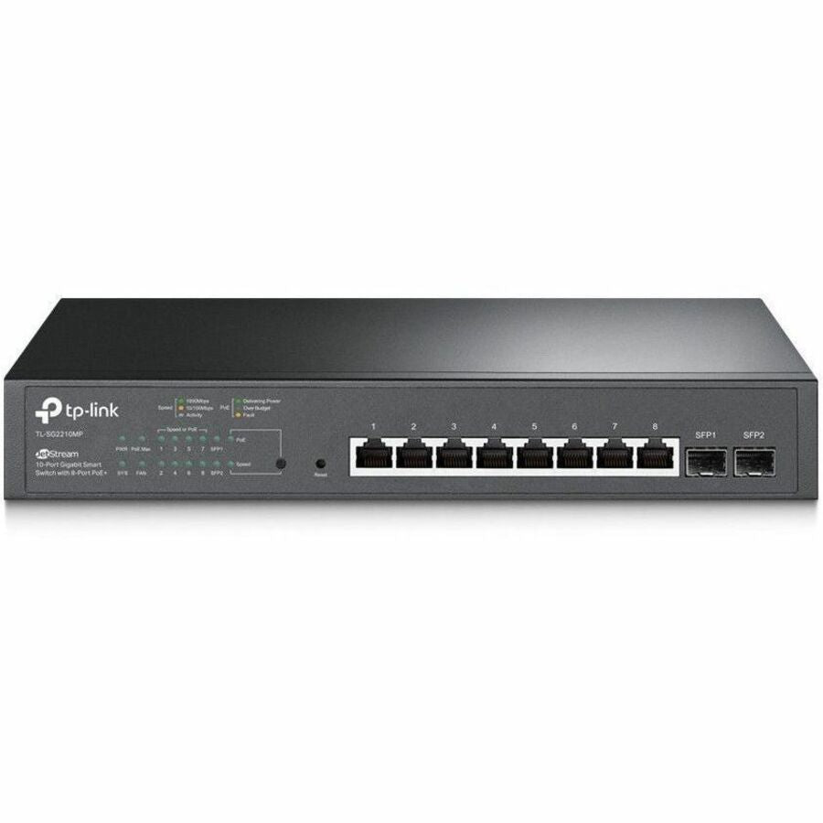 TP-Link JetStream 10-Port Gigabit Smart Switch with 8-Port PoE+ SG2210MP