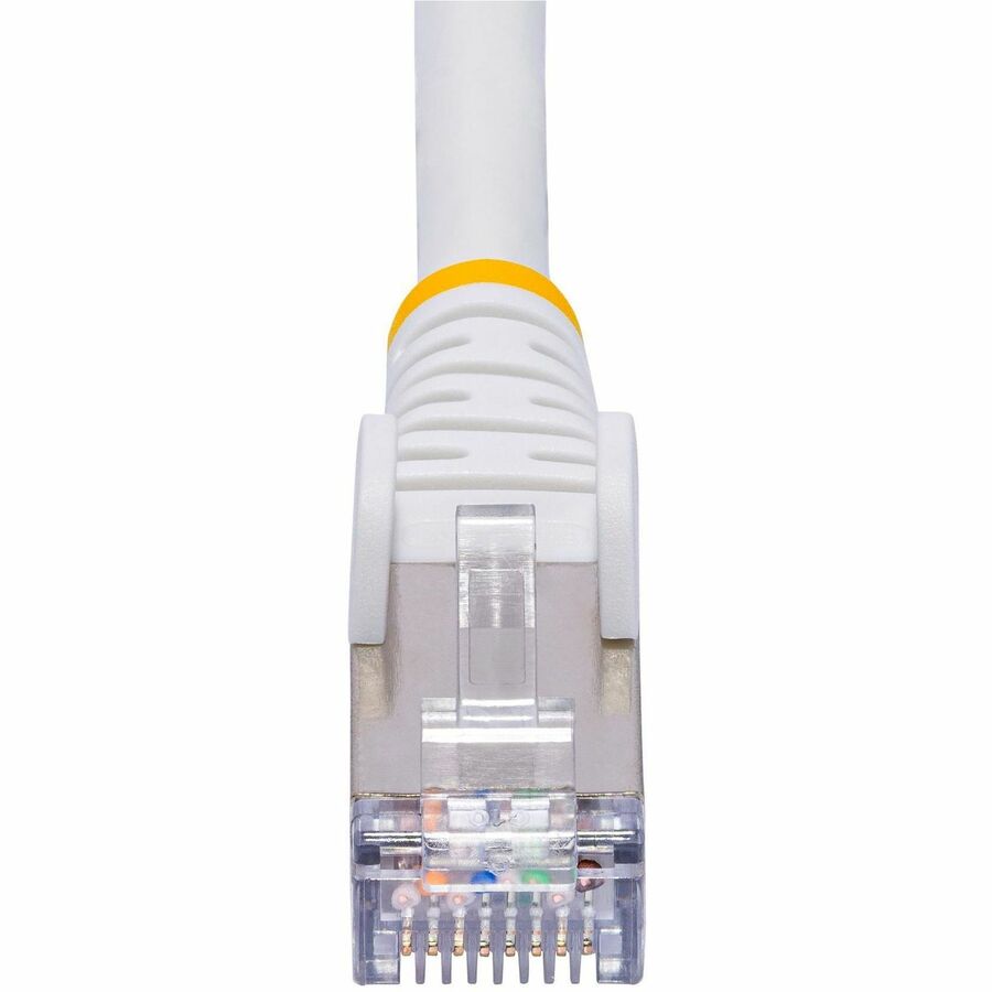 StarTech.com 1ft White CAT8 Ethernet Cable, Snagless RJ45, 25G/40G 2000MHz, 100W PoE, S/FTP, 26AWG Pure Bare Copper, LSZH Network Patch Cord NLWH-1F-CAT8-PATCH