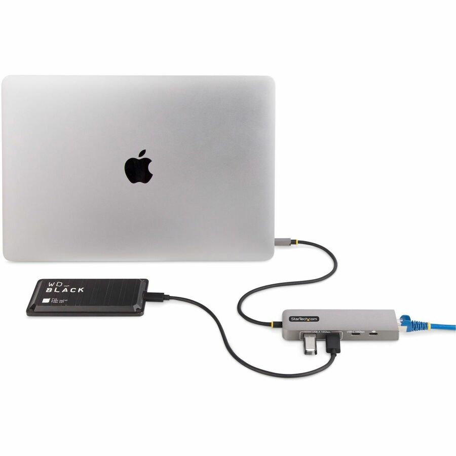 StarTech.com 3-Port USB-C Hub with 2.5 Gb Ethernet and 100W PD Passthrough - USB-C to 2x USB-A/1x USB-C, USB 3.2 10Gbps Type-C Adapter Hub 10G2A1C25EPD-USB-HUB