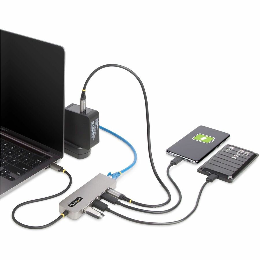 StarTech.com 3-Port USB-C Hub with 2.5 Gb Ethernet and 100W PD Passthrough - USB-C to 2x USB-A/1x USB-C, USB 3.2 10Gbps Type-C Adapter Hub 10G2A1C25EPD-USB-HUB