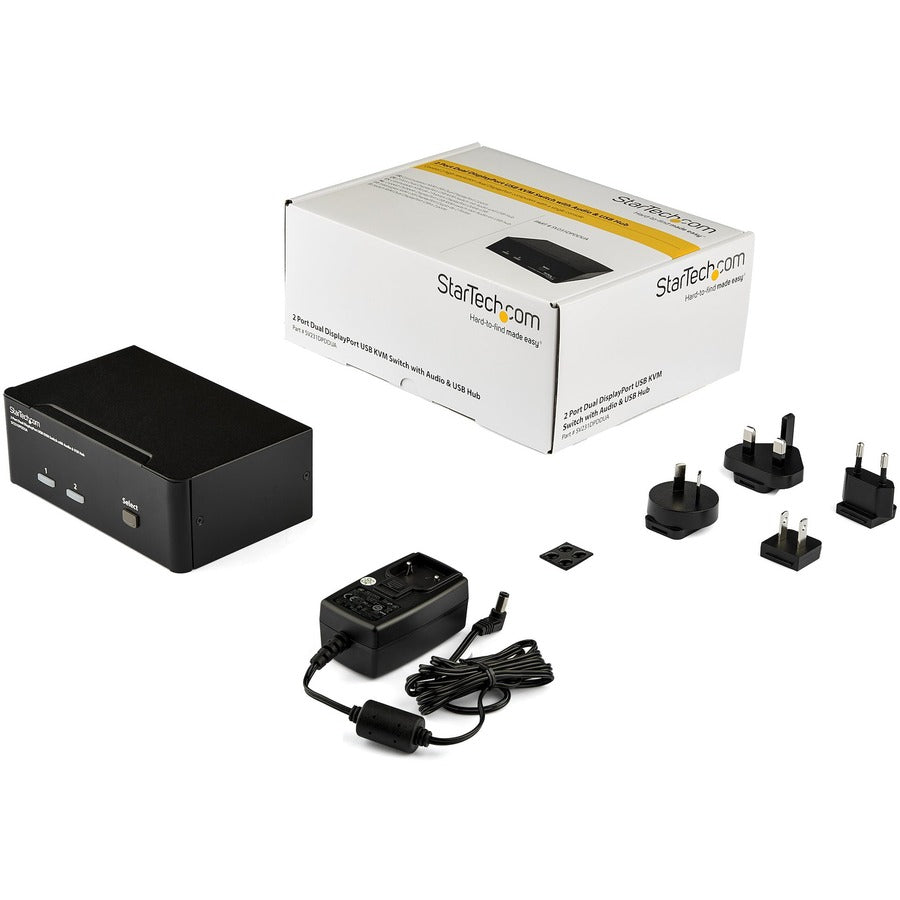 StarTech.com 2 Port Dual DisplayPort USB KVM Switch with Audio SV231DPDDUA
