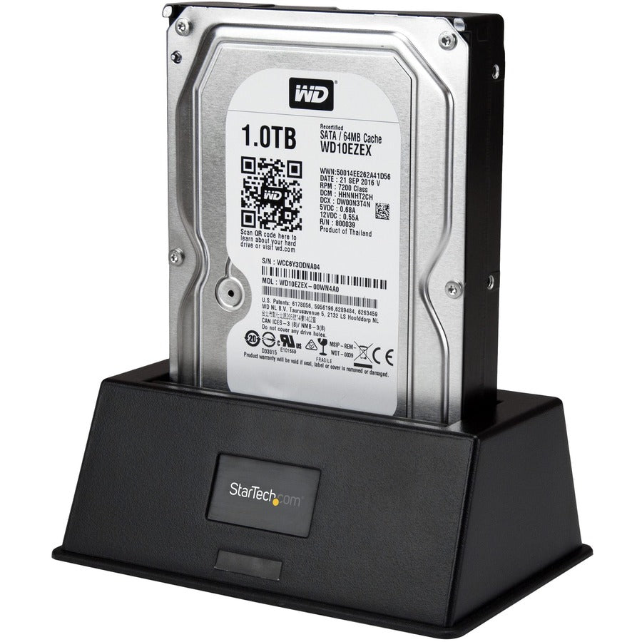 StarTech.com Single Bay USB 3.0 to SATA Hard Drive Docking Station, USB 3.0 (5 Gbps) Hard Drive Dock, External 2.5/3.5" SATA HDD/SSD Dock SDOCKU33BV