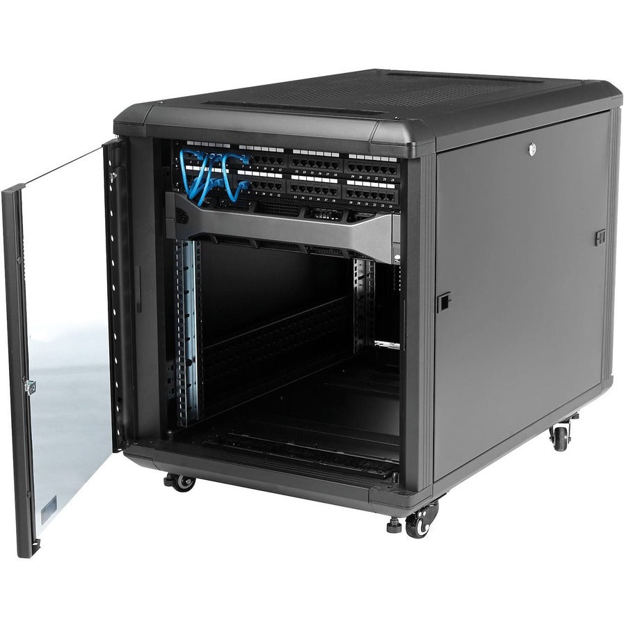 StarTech.com 12U 36in Knock-Down Server Rack Cabinet with Casters RK1236BKF