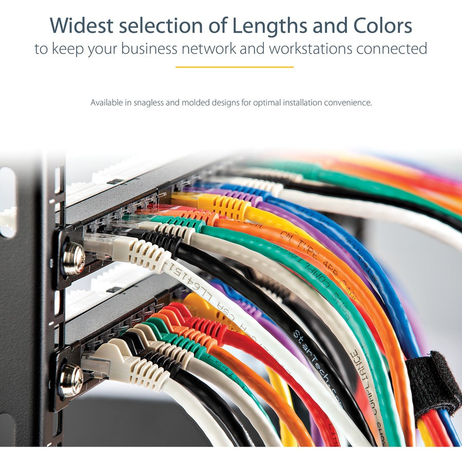 StarTech.com 100ft CAT6 Ethernet Cable - Black Molded Gigabit - 100W PoE UTP 650MHz - Category 6 Patch Cord UL Certified Wiring/TIA C6PATCH100BK