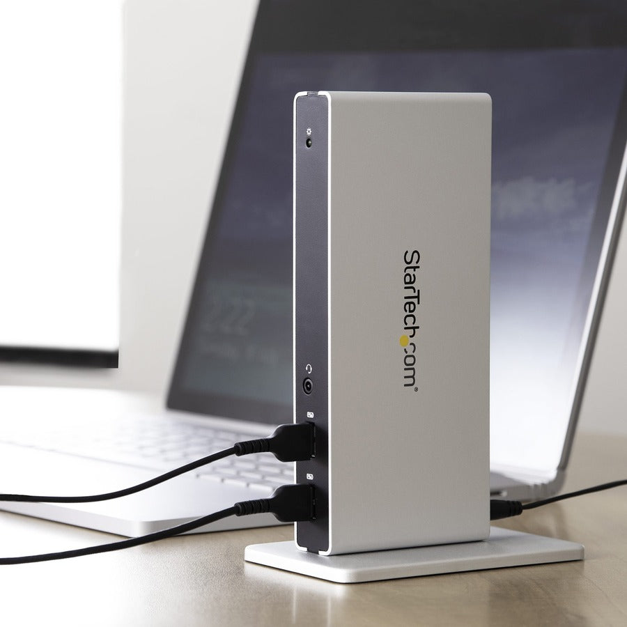 StarTech.com USB 3.0 Docking Station - Compatible with Windows / macOS - Dual DVI Docking Station Supports Dual Monitors - DVI to HDMI and DVI to VGA Adapters Included - USB3SDOCKDD USB3SDOCKDD