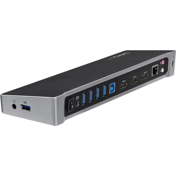 StarTech.com USB 3.0 Triple Monitor Docking Station - Compatible with Windows / macOS - Supports Three Displays - 2 x DisplayPort and HDMI or 4K Ultra HD on a Single Monitor - USB3DOCKH2DP USB3DOCKH2DP