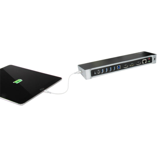 StarTech.com USB 3.0 Triple Monitor Docking Station - Compatible with Windows / macOS - Supports Three Displays - 2 x DisplayPort and HDMI or 4K Ultra HD on a Single Monitor - USB3DOCKH2DP USB3DOCKH2DP