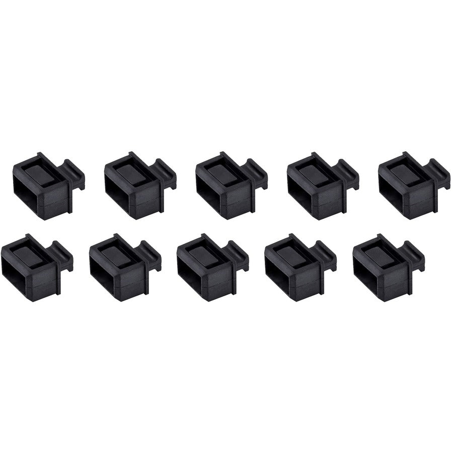 StarTech.com 10 Pack SFP Dust Cover for Open SFP/SFP+ Slots - Fiber Optic Dust Caps/Plugs - Pull Tab Network Switch Port Protector/Cover SFPCAP10