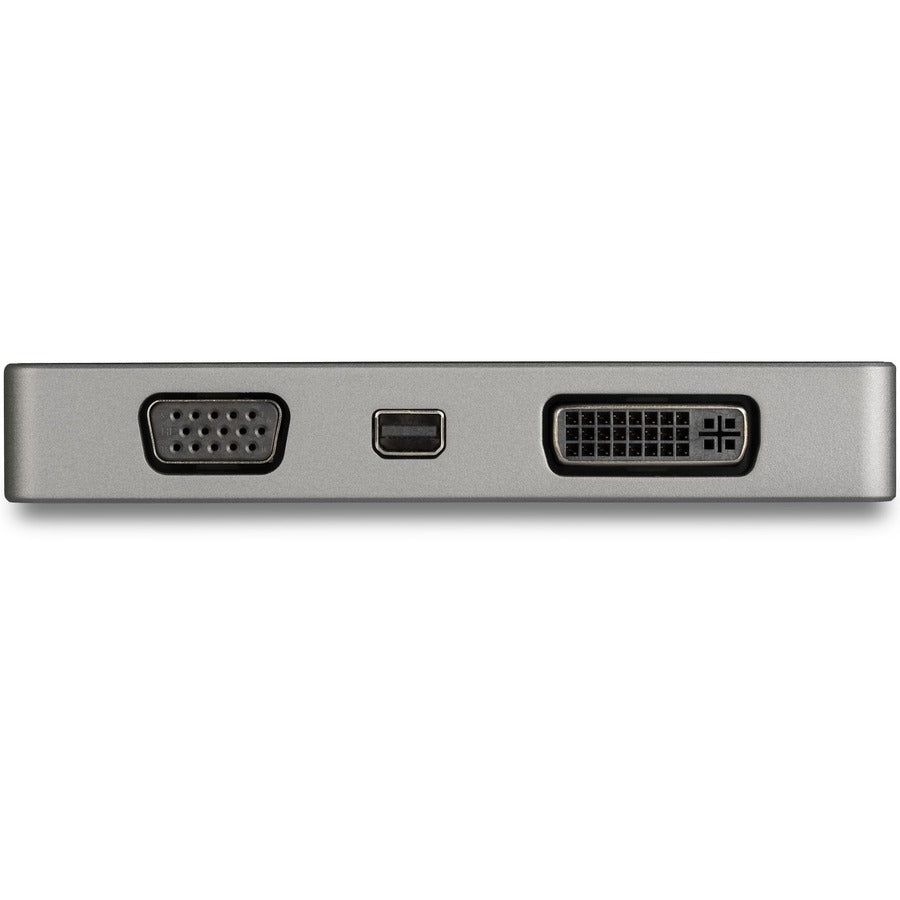 StarTech.com USB C Multiport Video Adapter 4-in-1 - 95W Power Delivery - Space Gray - Aluminum - 4K60Hz - Wrap-Around Cable - USB C Adapter (CDPVDHMDPDP) CDPVDHMDPDP