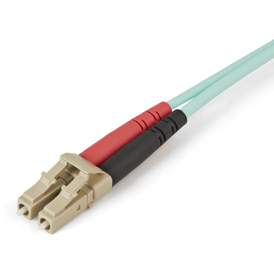 StarTech.com 1m (3ft) LC/UPC to LC/UPC OM4 Multimode Fiber Optic Cable, 50/125&micro;m LOMMF/VCSEL Zipcord Fiber, 100G, LSZH Fiber Patch Cord 450FBLCLC1