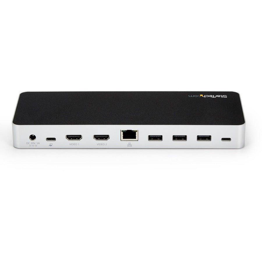 StarTech.com Dual Monitor USB C Docking Station w/ 60W Power Delivery - USB 3.1 Gen 1 Type C to HDMI or DVI - 5x USB - Windows Laptop Dock MST30C2HHPD