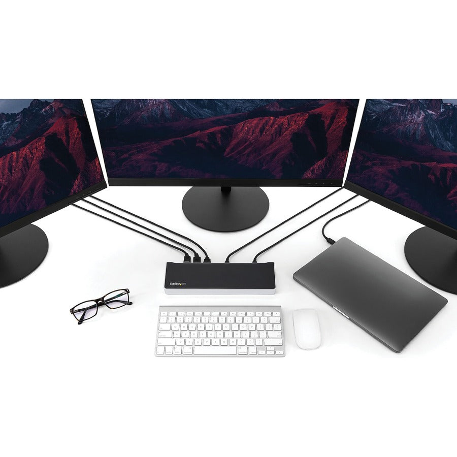 StarTech.com USB C Dock - Compatible with Windows / macOS - Supports Triple 4K Ultra HD Monitors - 60W Power Delivery - Power and Charge Laptop and Peripherals - DK30CH2DPPD DK30CH2DPPD