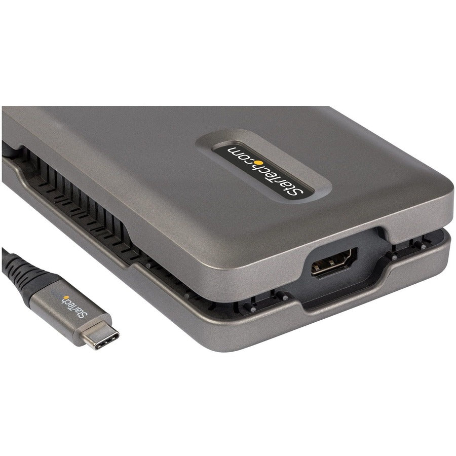 StarTech.com USB C Multiport Adapter, USB C to 4K 60Hz HDMI 2.0, 2-Port 10Gbps USB Hub, 100W Power Delivery Pass-through, GbE, SD/MicroSD DKT31CSDHPD3