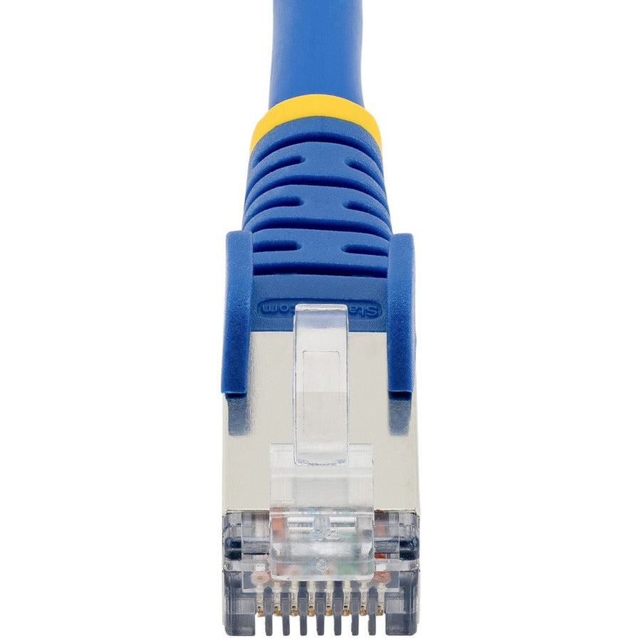 StarTech.com 10ft CAT6a Ethernet Cable, Blue Low Smoke Zero Halogen (LSZH) 10 GbE 100W PoE S/FTP Snagless RJ-45 Network Patch Cord NLBL-10F-CAT6A-PATCH