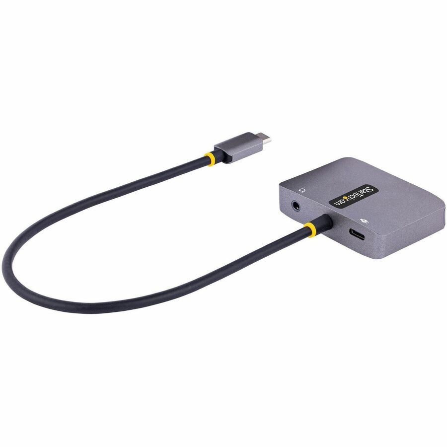 StarTech.com USB C Video Adapter, USB C to HDMI VGA Multiport Adapter, 3.5mm Audio, 4K 60Hz HDR, 100W PD 3.0 PT, USB C Display Adapter 122-USBC-HDMI-4K-VGA