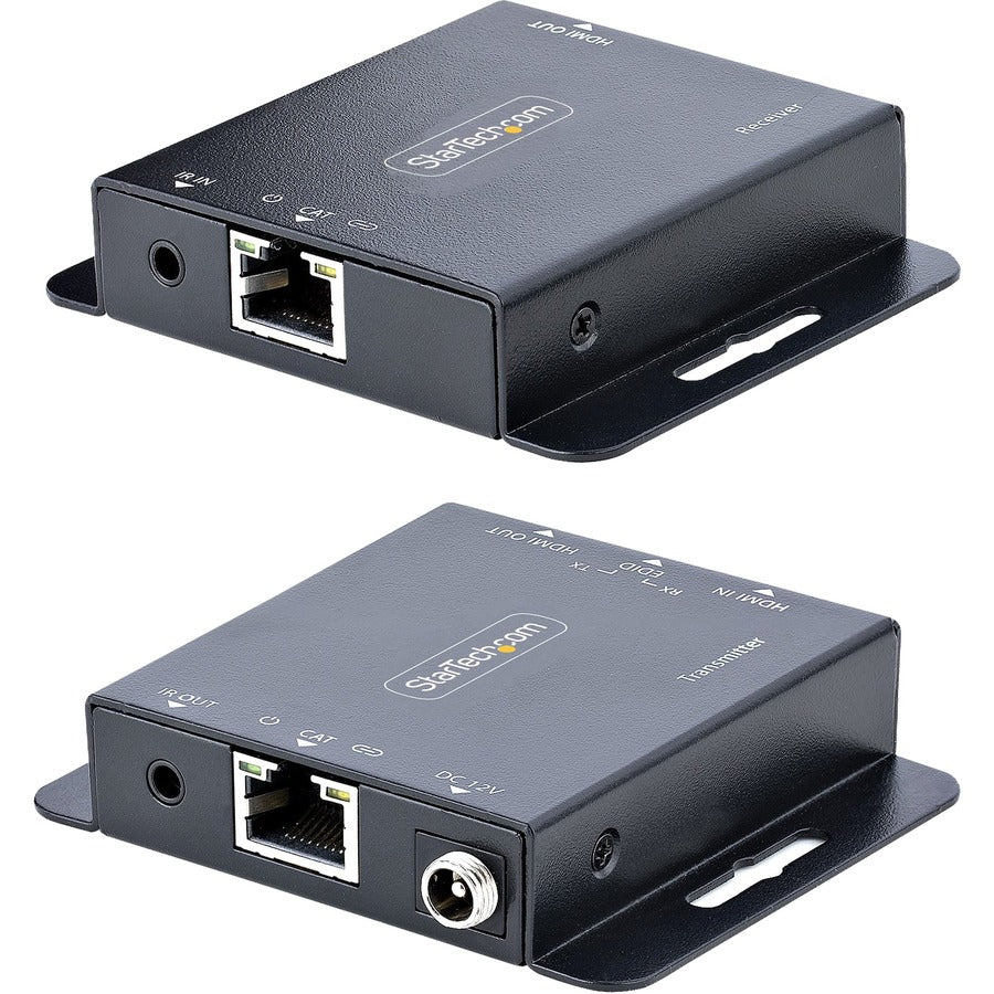StarTech.com 4K HDMI Extender over CAT6/CAT5 Ethernet Cable, 4K 30Hz or 1080p 60Hz Video Extender, HDMI Transmitter and Receiver Kit EXTEND-HDMI-4K40C6P1