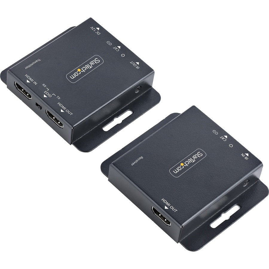 StarTech.com 4K HDMI Extender over CAT6/CAT5 Ethernet Cable, 4K 30Hz or 1080p 60Hz Video Extender, HDMI Transmitter and Receiver Kit EXTEND-HDMI-4K40C6P1
