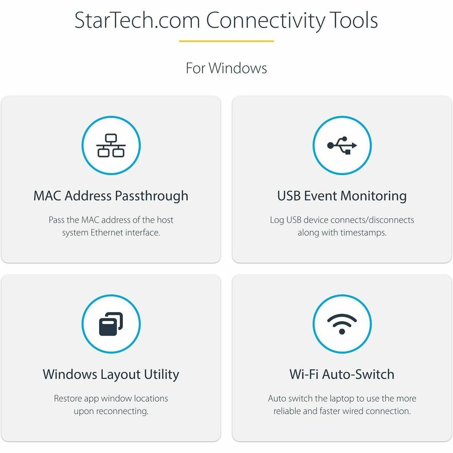 StarTech.com USB-C Multiport Adapter, HDMI/VGA, 4K 60Hz, 3-Port USB Hub, 100W PD Pass-Through, GbE, Mini Docking Station, 1ft/30cm Cable DKT31CVHPD3