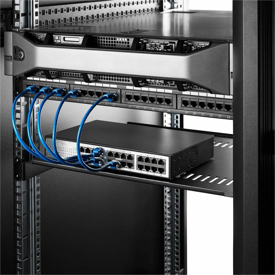 StarTech.com 1U Server Rack Cabinet Shelf - Fixed 16" Deep Cantilever Rackmount Tray for 19" Data/AV/Network Enclosure w/Cage Nuts, Screws CABSHELF116V2PK