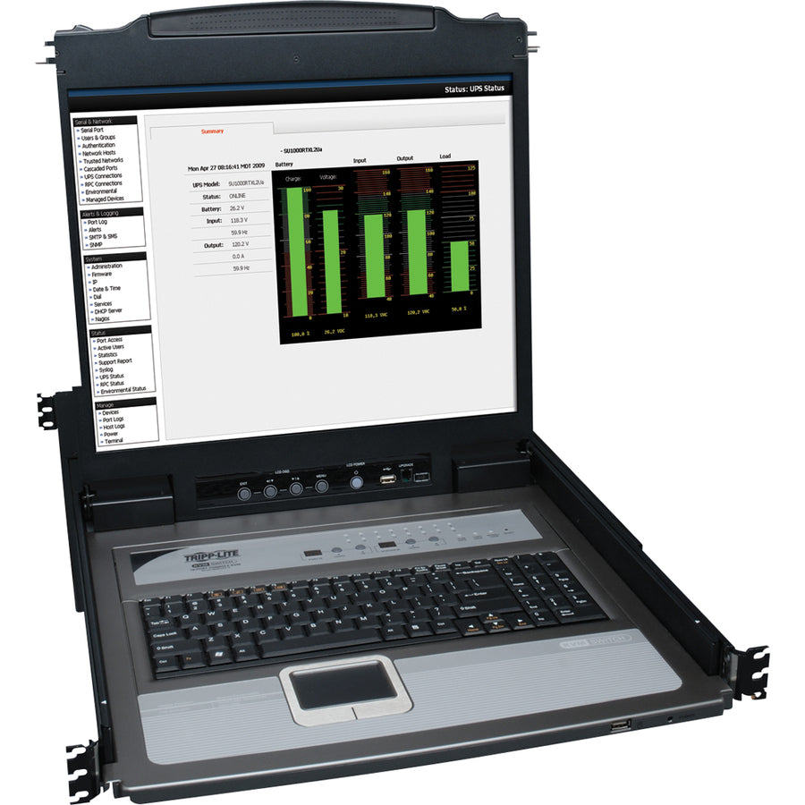 Tripp Lite by Eaton NetDirector 16-Port 1U Rack-Mount Console KVM Switch with 19-in. LCD + 8 PS2/USB Combo Cables B020-U16-19-K
