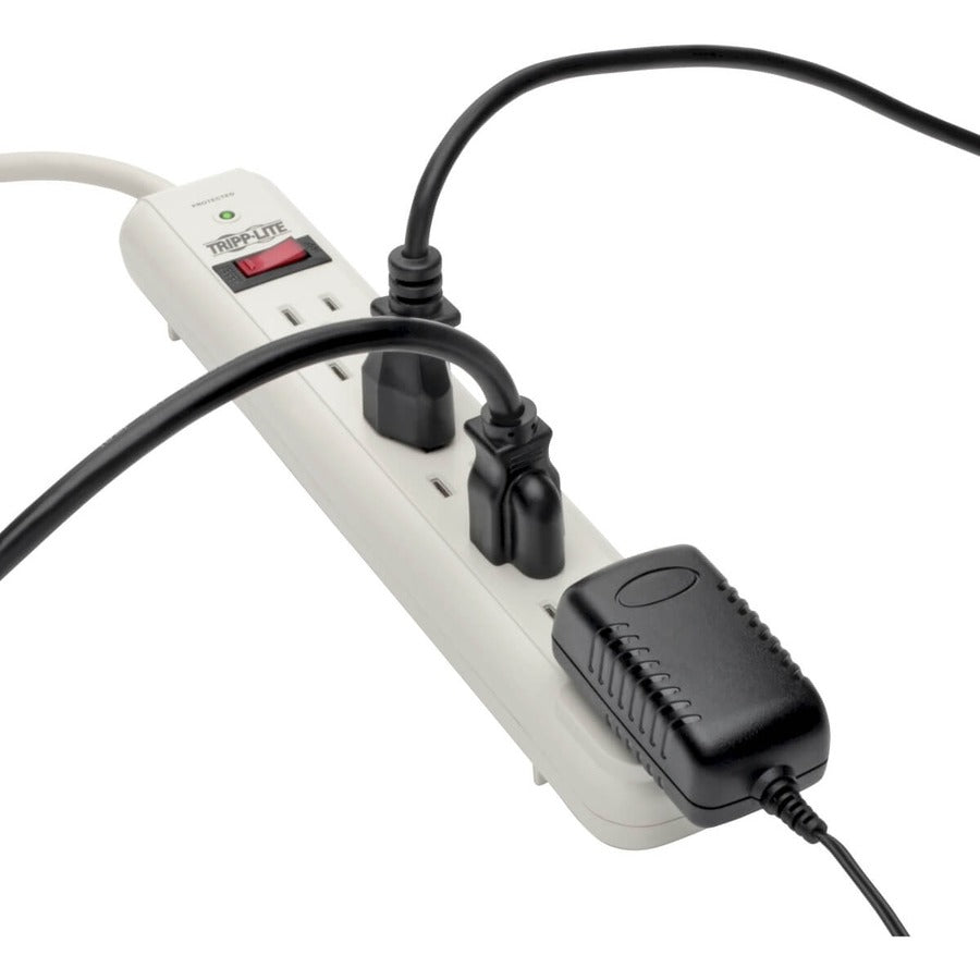 Tripp Lite by Eaton Protect It! 7-Outlet Surge Protector, 12 ft. Cord, 1080 Joules, Diagnostic LED, Light Gray Housing TLP712