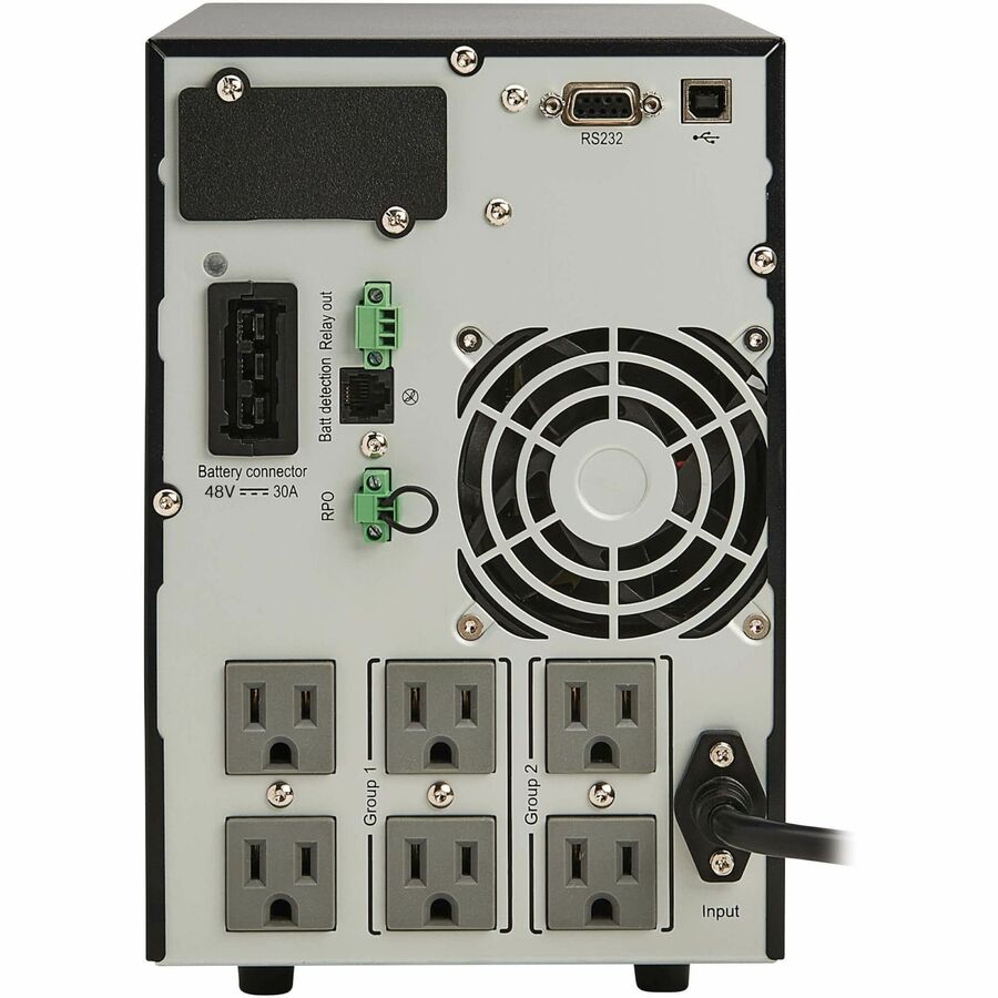 Tripp Lite by Eaton SmartOnline 1500VA 1350W 120V Double-Conversion UPS - 6 Outlets, Extended Run, Network Card Option, LCD, USB, DB9, Tower - Battery Backup SU1500XLCD