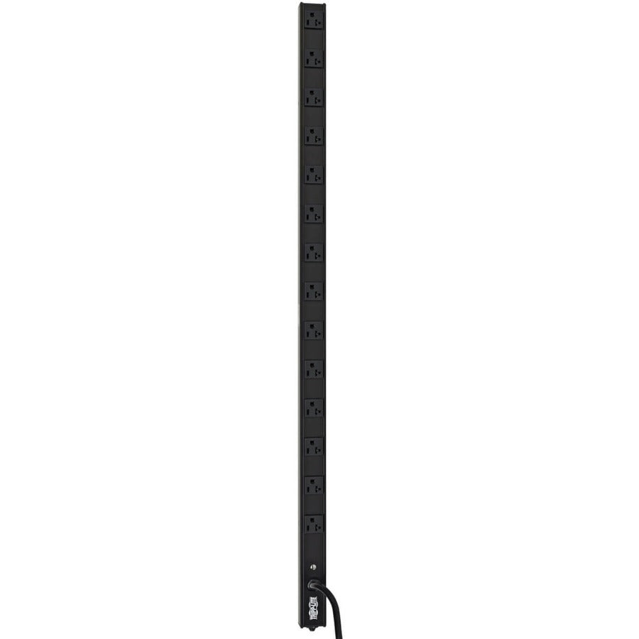 Tripp Lite by Eaton 1.9kW Single-Phase 120V Basic PDU, 14 NEMA 5-15/20R Outlets, NEMA L5-20P Input with 5-20P Adapter, 15 ft. (4.57 m) Cord, 0U Vertical PDUV20