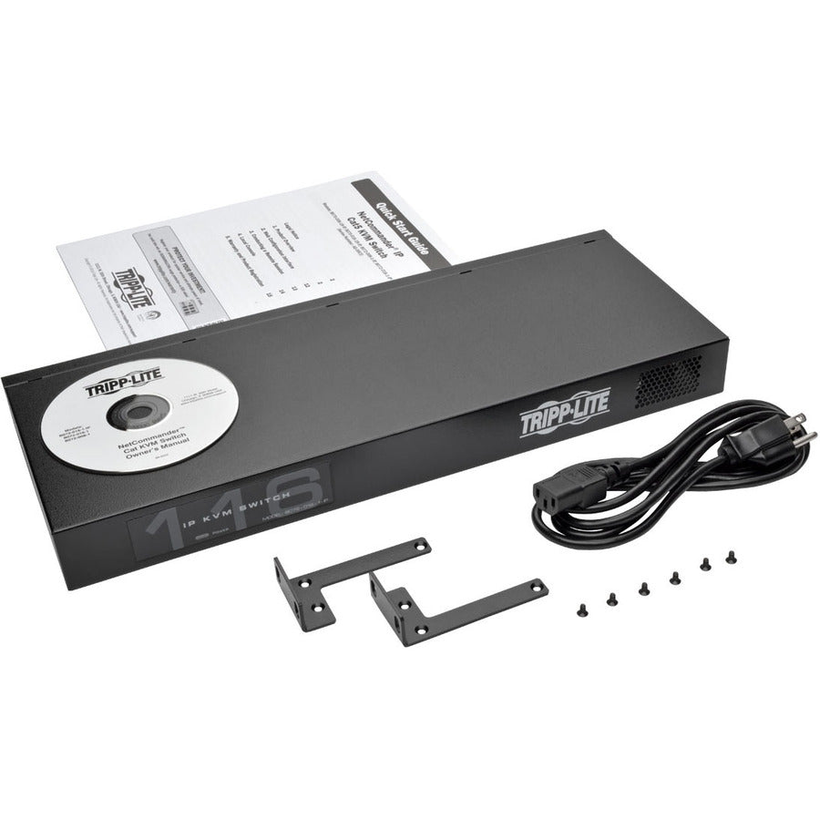 Tripp Lite by Eaton NetCommander 16-Port Cat5 KVM over IP Switch - 1 Remote + 1 Local User, 1U Rack-Mount B072-016-1-IP