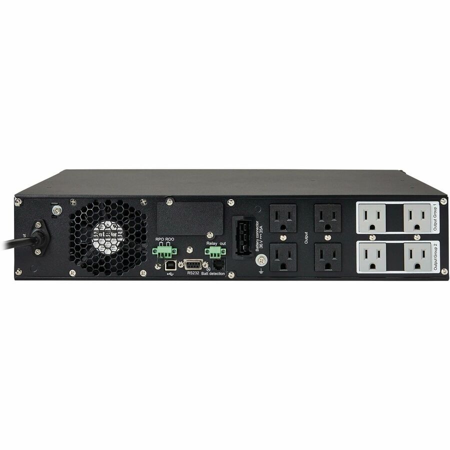 Eaton Tripp Lite Series SmartOnline 1000VA 900W 120V Double-Conversion Sine Wave UPS - 8 Outlets, Extended Run, Network Card Option, LCD, USB, DB9, 2U Rack/Tower - Battery Backup SU1000RTXLCD2U
