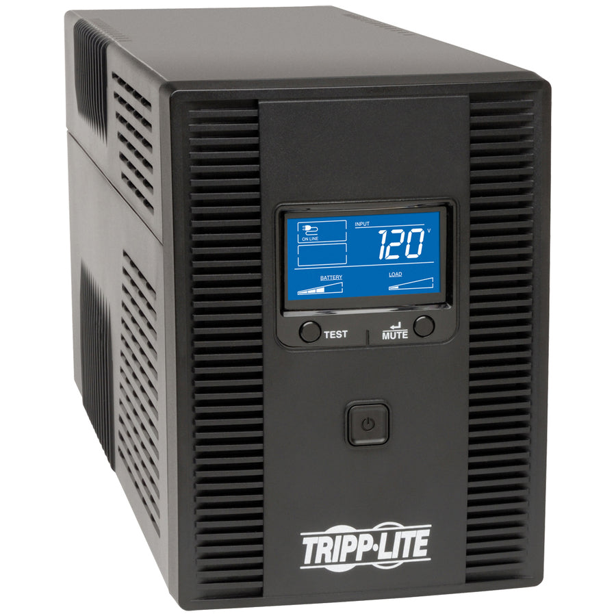 Tripp Lite by Eaton OmniSmart 1500VA 810W 120V Line-Interactive UPS - 10 Outlets, AVR, USB, LCD, Tower - Battery Backup OMNI1500LCDT