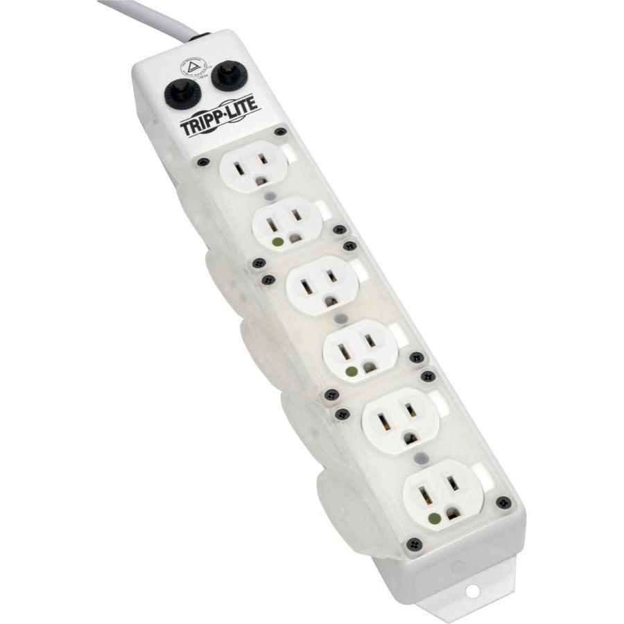 Tripp Lite by Eaton Safe-IT UL 1363A Medical-Grade Power Strip for Patient-Care Vicinity, 6x15A Hospital-Grade Outlets, Safety Covers, 15 ft. Cord PS-615-HG-OEM