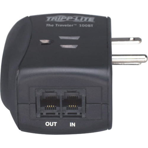 Tripp Lite by Eaton Protect It! 2-Outlet Portable Surge Protector, Direct Plug-In, 1050 Joules, Ethernet Protection TRAVELER100BT