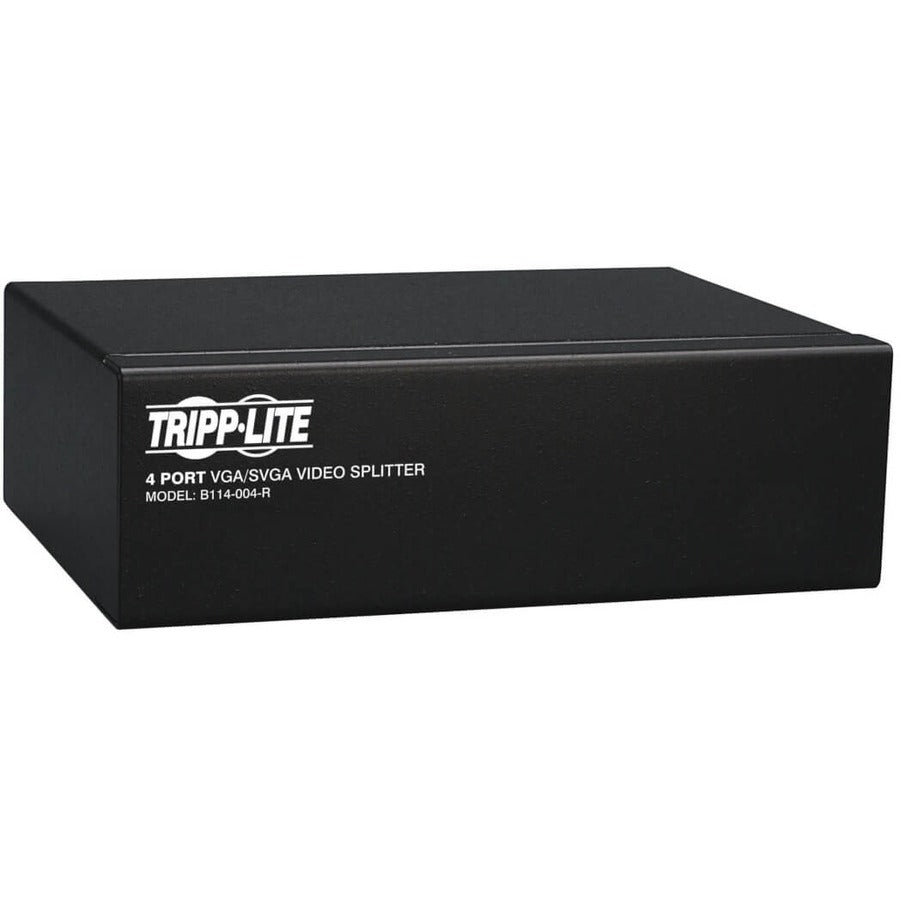 Tripp Lite by Eaton 4-Port VGA/SVGA Video Splitter with Signal Booster, High Resolution Video, 350MHz, (HD15 M/4xF) B114-004-R