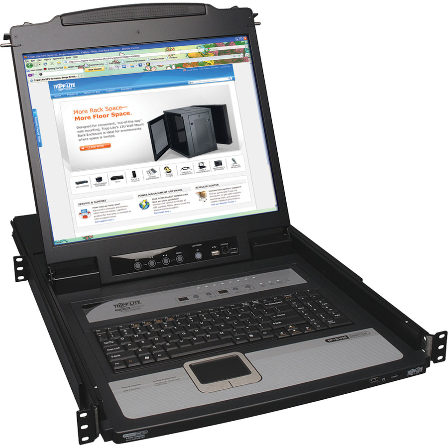 Tripp Lite by Eaton NetDirector 8-Port 1U Rack-Mount Console KVM Switch with 19-in. LCD and IP Remote Access B020-U08-19-IP