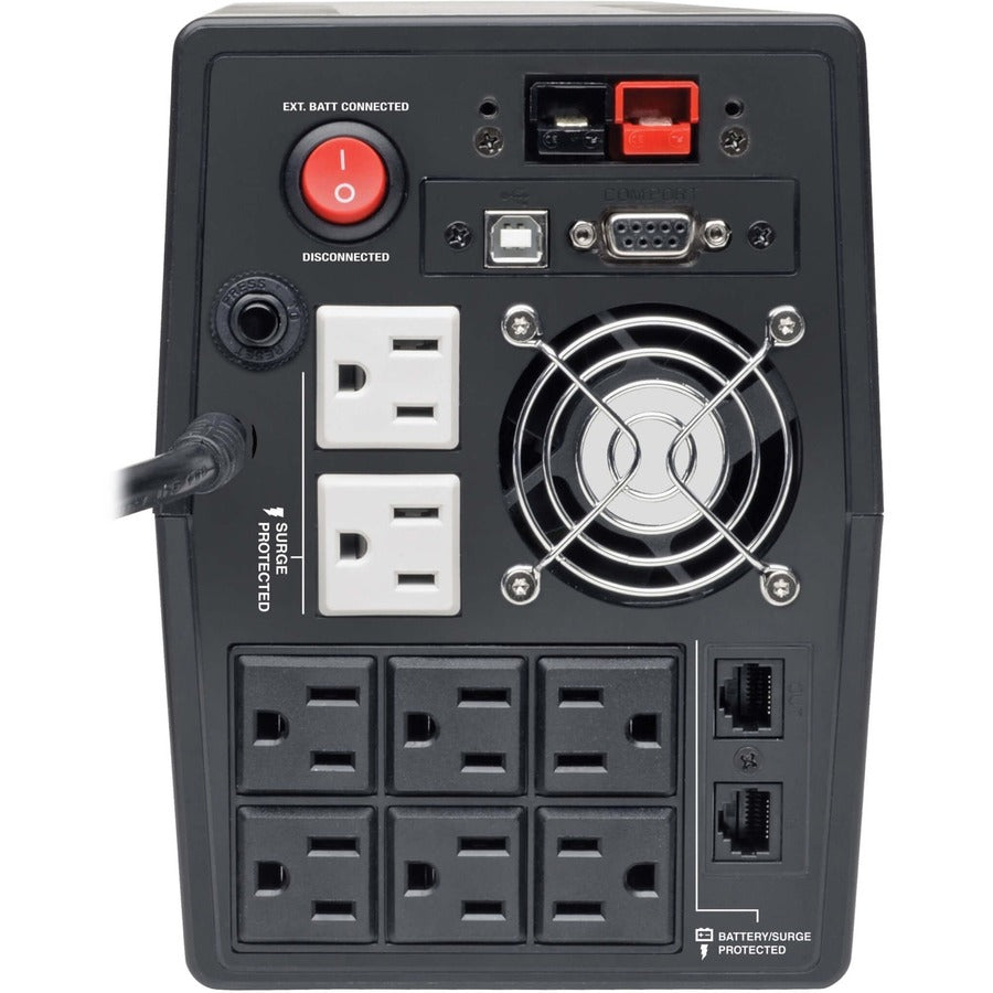 Tripp Lite by Eaton 1440VA 940W Line-Interactive UPS - 8 NEMA 5-15R Outlets, AVR, USB, Serial, LCD, Extended Run, Tower - Battery Backup OMNIVS1500XL