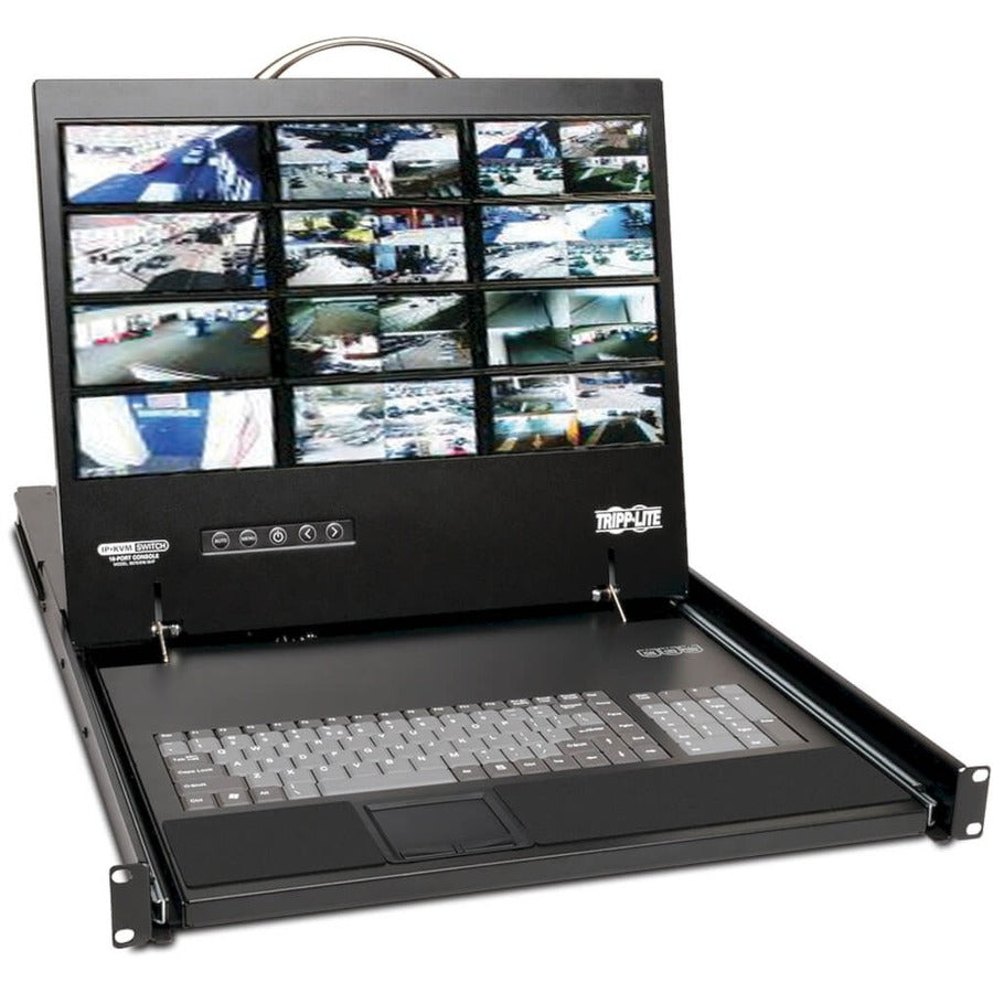 Tripp Lite by Eaton NetCommander 16-Port Cat5 KVM over IP Switch - 19 in. LCD, 1 Remote + 1 Local User, 1U Rack-Mount B070-016-19-IP