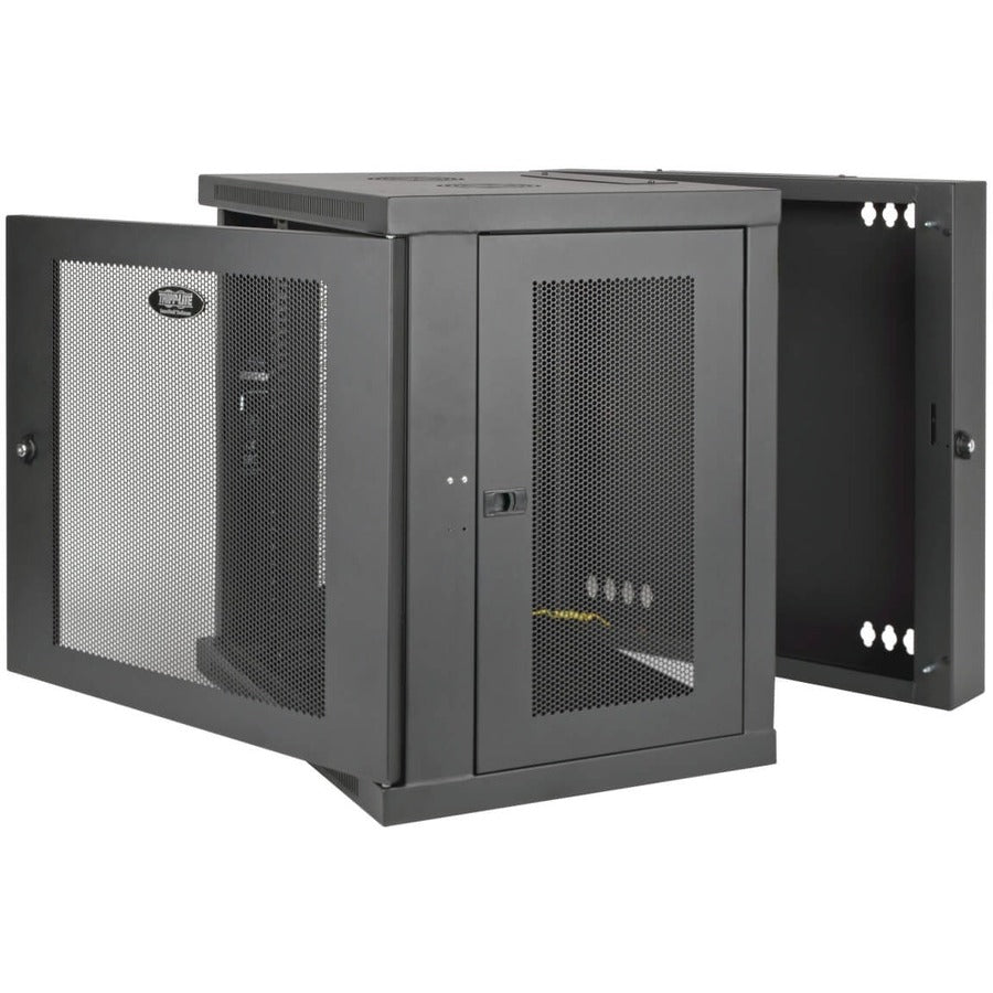 Tripp Lite by Eaton SmartRack 12U Low-Profile Switch-Depth Wall-Mount Small Rack Enclosure, Hinged Back SRW12US