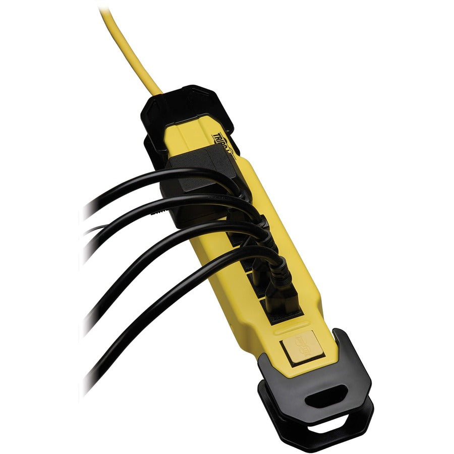 Eaton Tripp Lite Series Power It! 6-Outlet Safety Power Strip, 9 ft. (2.74 m) Cord & Clip, Hang Holes, Safety Covers, GFCI Plug TLM609GF