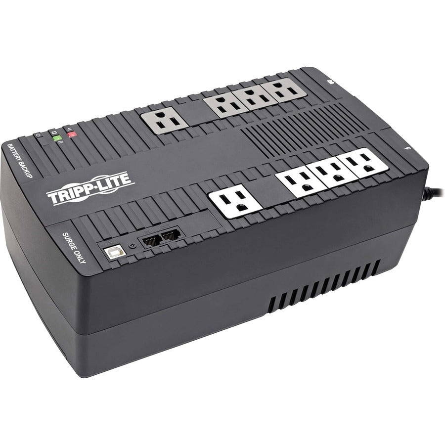 Tripp Lite by Eaton 550VA 300W Line-Interactive UPS - 8 NEMA 5-15R Outlets, AVR, 120V, 50/60 Hz, USB, Desktop/Wall Mount - Battery Backup AVR550U