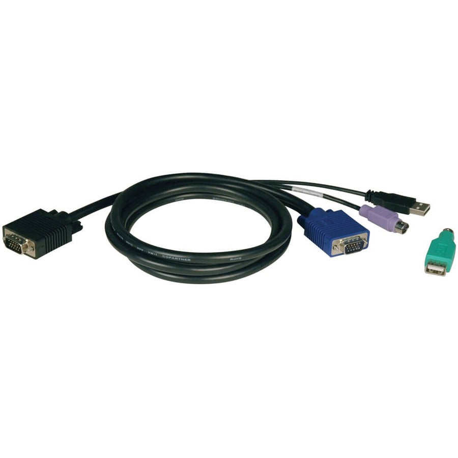 Tripp Lite by Eaton USB/PS2 Combo Cable Kit for NetController KVM Switches B040-Series and B042-Series, 15 ft. (4.57 m) P780-015