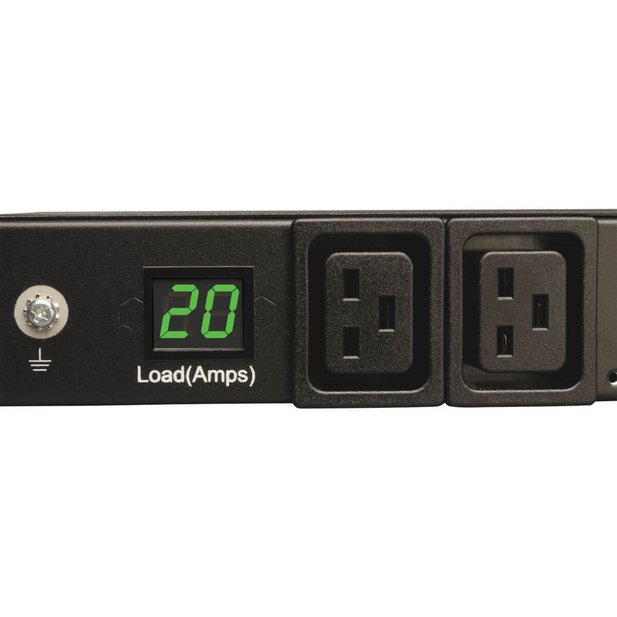Tripp Lite by Eaton 3.7kW Single-Phase Local Metered PDU, 208/230V (8 C13 & 2 C19), C20 / L6-20P Adapter, 12 ft. (3.66 m) Cord, 1U Rack-Mount, TAA PDUMH20HV