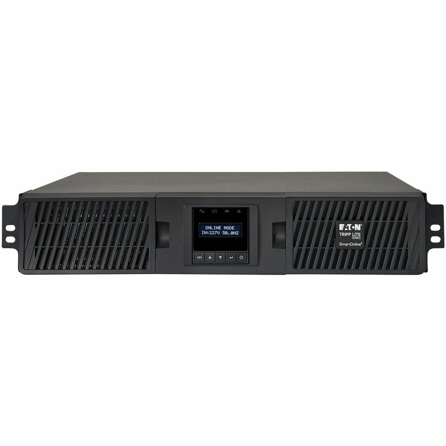 Eaton Tripp Lite Series SmartOnline 3000VA 2700W 208/230V Double-Conversion UPS - 10 Outlets, Extended Run, Network Card Option, LCD, USB, DB9, 2U Rack/Tower - Battery Backup SUINT3000LCD2U