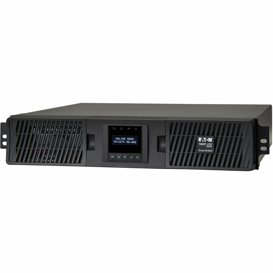 Eaton Tripp Lite Series SmartOnline 3000VA 2700W 208/230V Double-Conversion UPS - 10 Outlets, Extended Run, Network Card Option, LCD, USB, DB9, 2U Rack/Tower - Battery Backup SUINT3000LCD2U