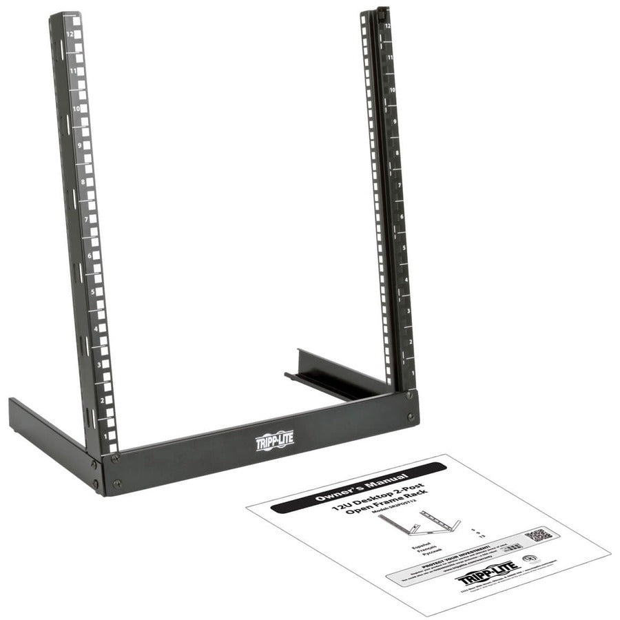 Tripp Lite by Eaton 12U 2 Post Open Frame Desktop Rack Server Cabinet Free Standing SR2POST12