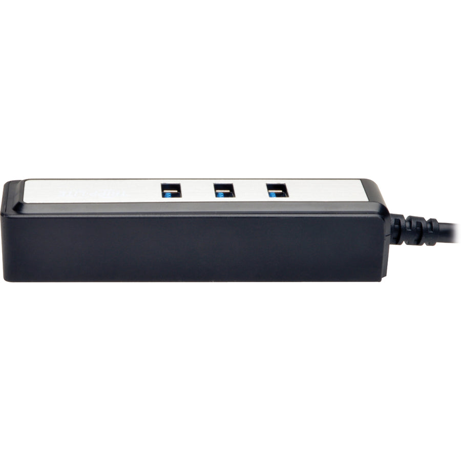 Tripp Lite by Eaton Portable 4-Port USB 3.0 Superspeed Mini Hub w/ Built In Cable U360-004-MINI